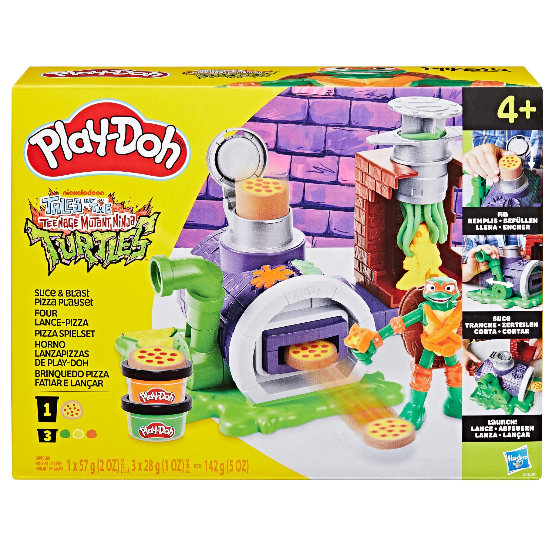 Top1Toys Play-Doh Teenage Mutant Ninja Turtles slice and blast pizza playset