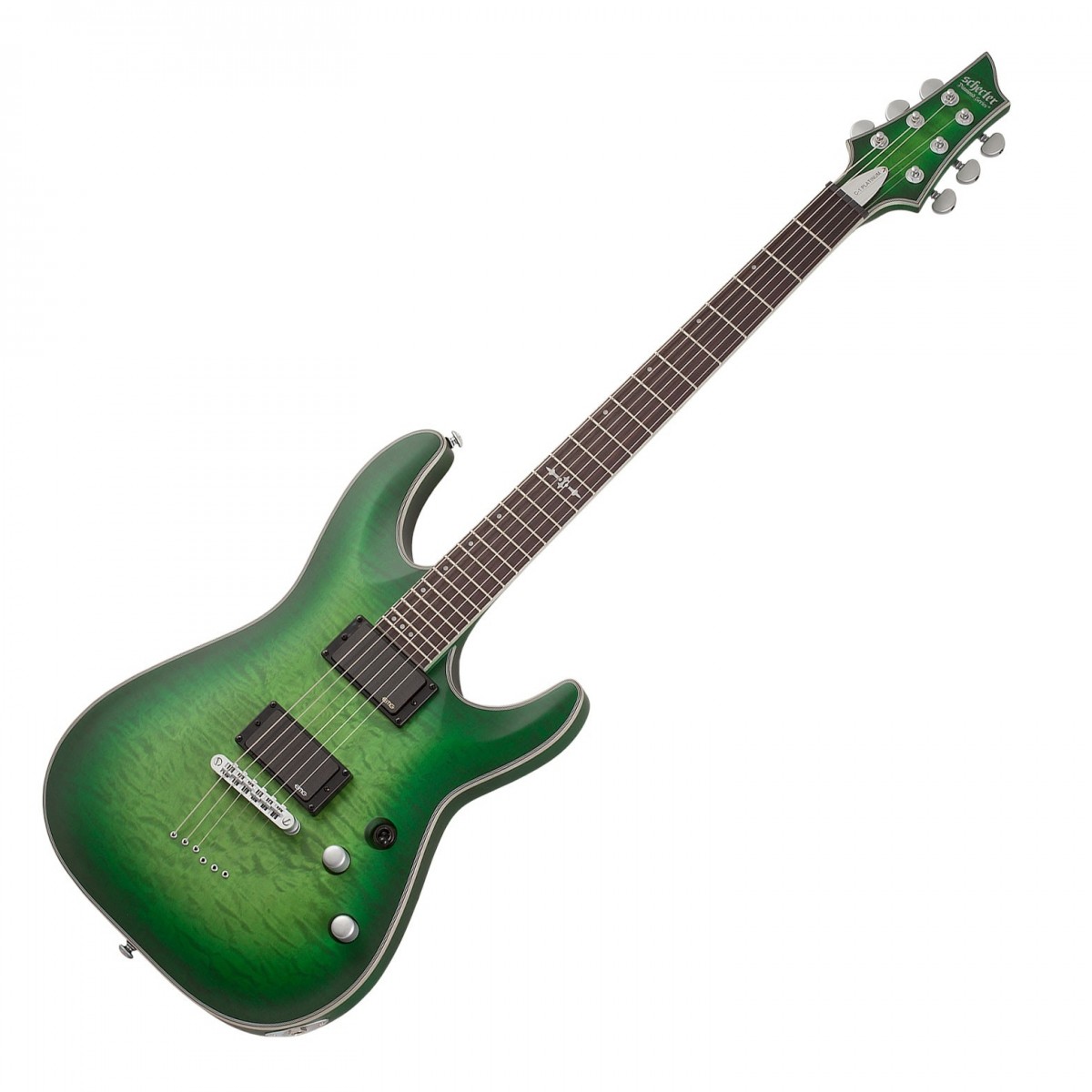 Schecter C-1 Platinum Satin Green Burst