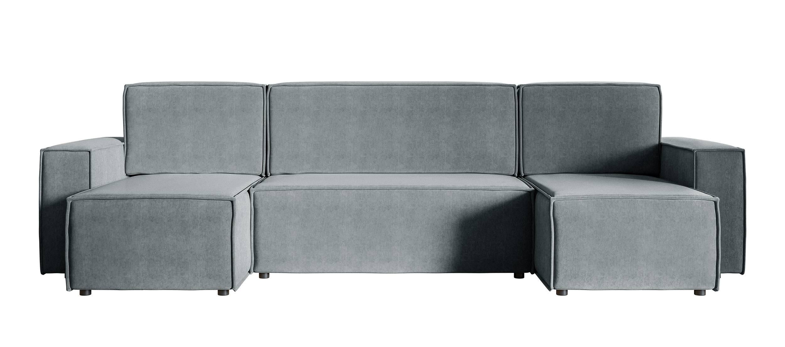 NADUVI Collection U-bank Crusado met slaapfunctie chenille | 