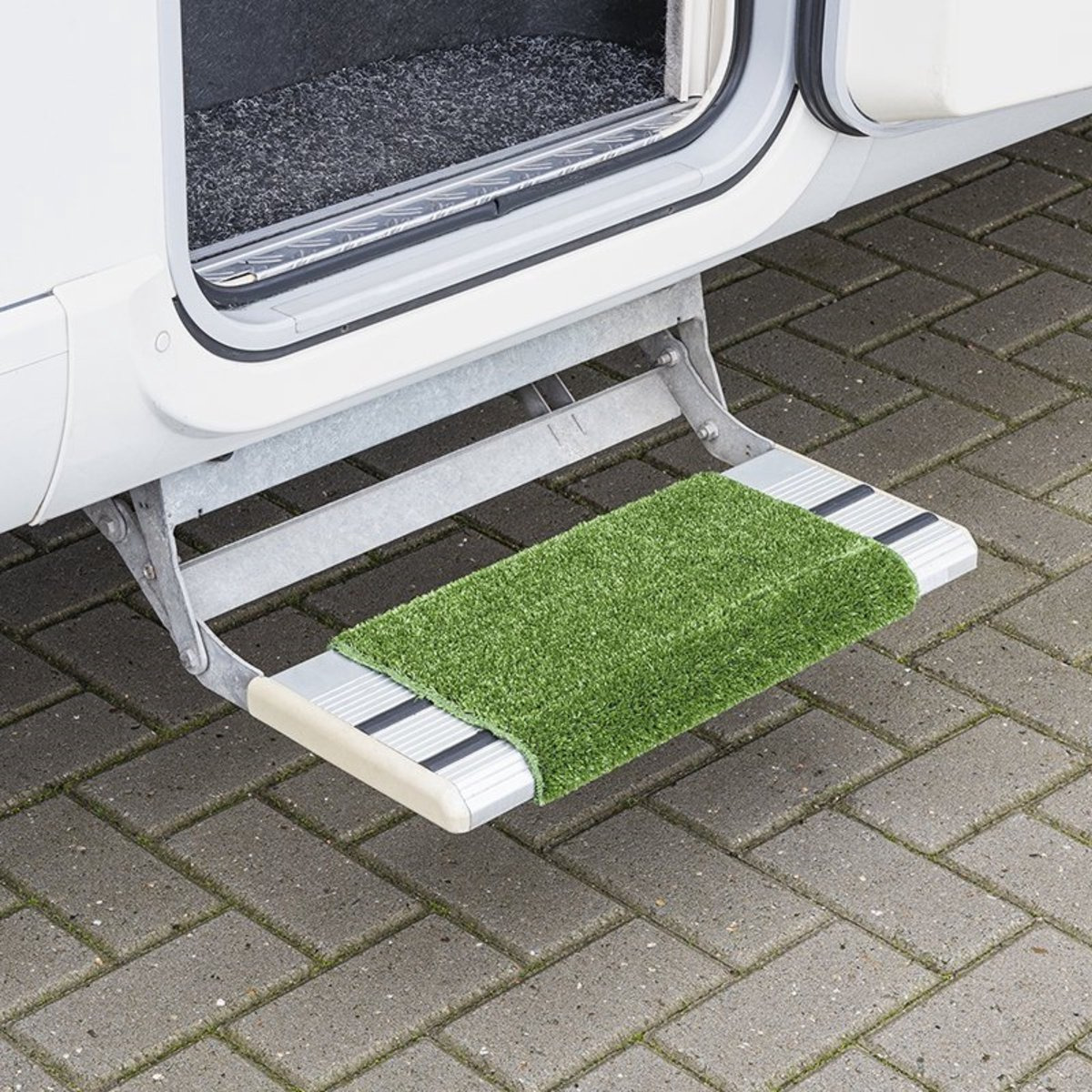 ProPlus Opstapmat - groen - kunststof - x cm - antislip voor caravan/camper -