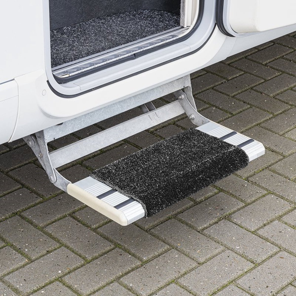 ProPlus Opstapmat - zwart - kunststof - x cm - antislip voor caravan/camper -