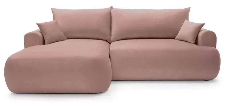 NADUVI Collection Hoekslaapbank Philipa links met opbergvak velvet | 