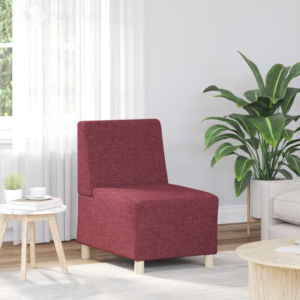 vidaXL Modulaire Bankeenheid Armlos 2 pcs Rood 55 x 74 x 82 cm Stof