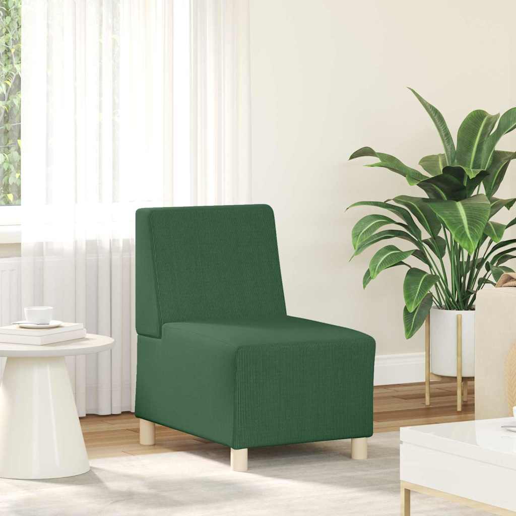 vidaXL Modulaire Bankeenheid Armlos 2 pcs Jungle groen 55 x 74 x 82 cm
