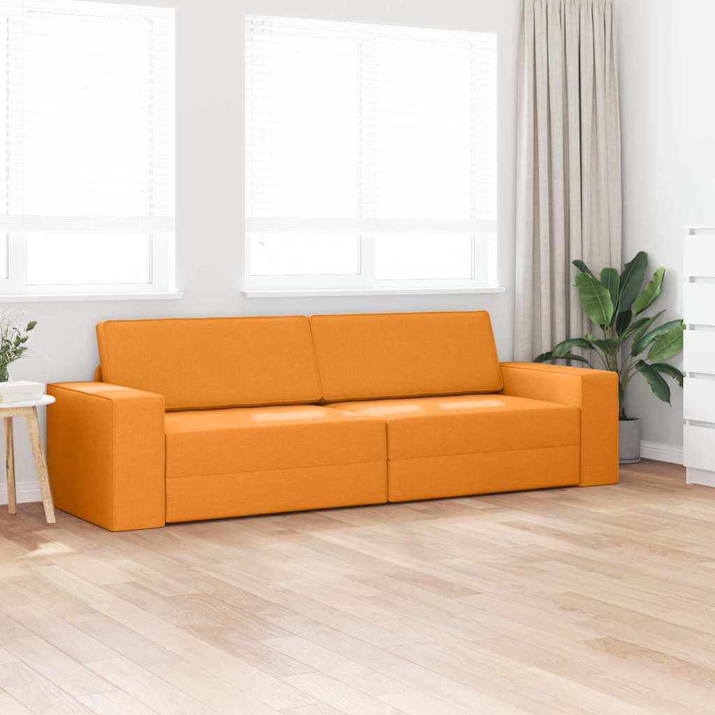 vidaXL Vloersofa Bed 2-in-1 Dongeel 245x150x60,5 cm Stof