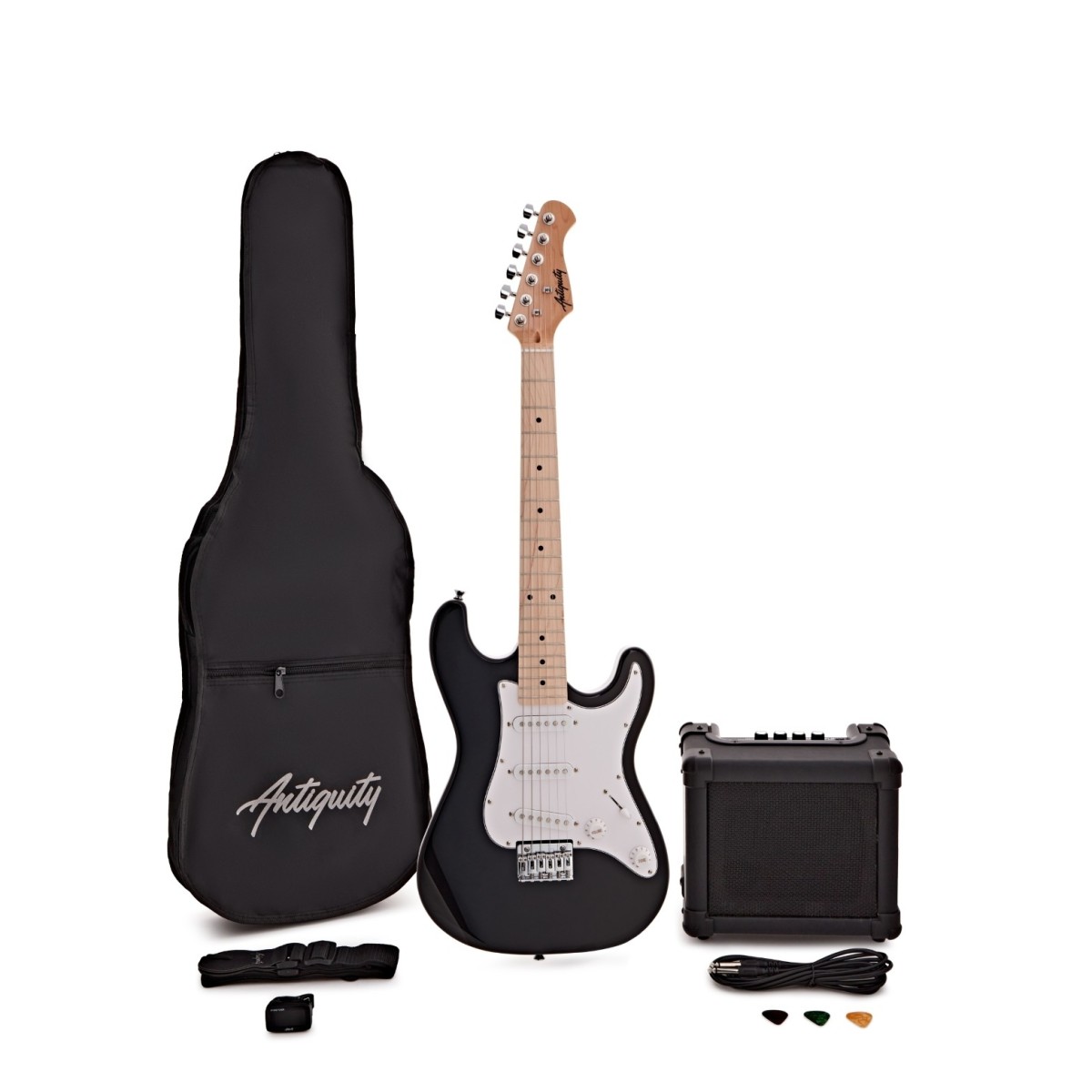Antiquity Mini ST Guitar & Amp Pack Black