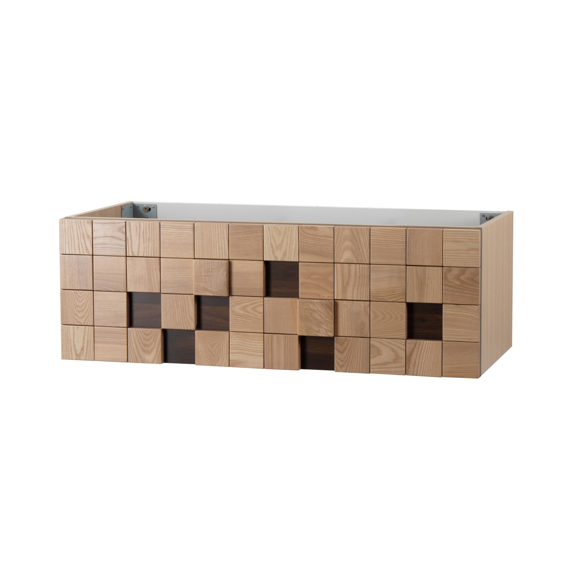 Boss & Wessing Wastafelonderkast BWS Mira 1 Lade Greeploos Soft Close 119x40x52 cm Licht Eiken