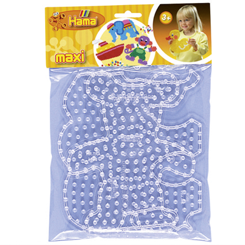 Hama Maxi Strijkkralen Grondplaat Olifant + Teddybeer