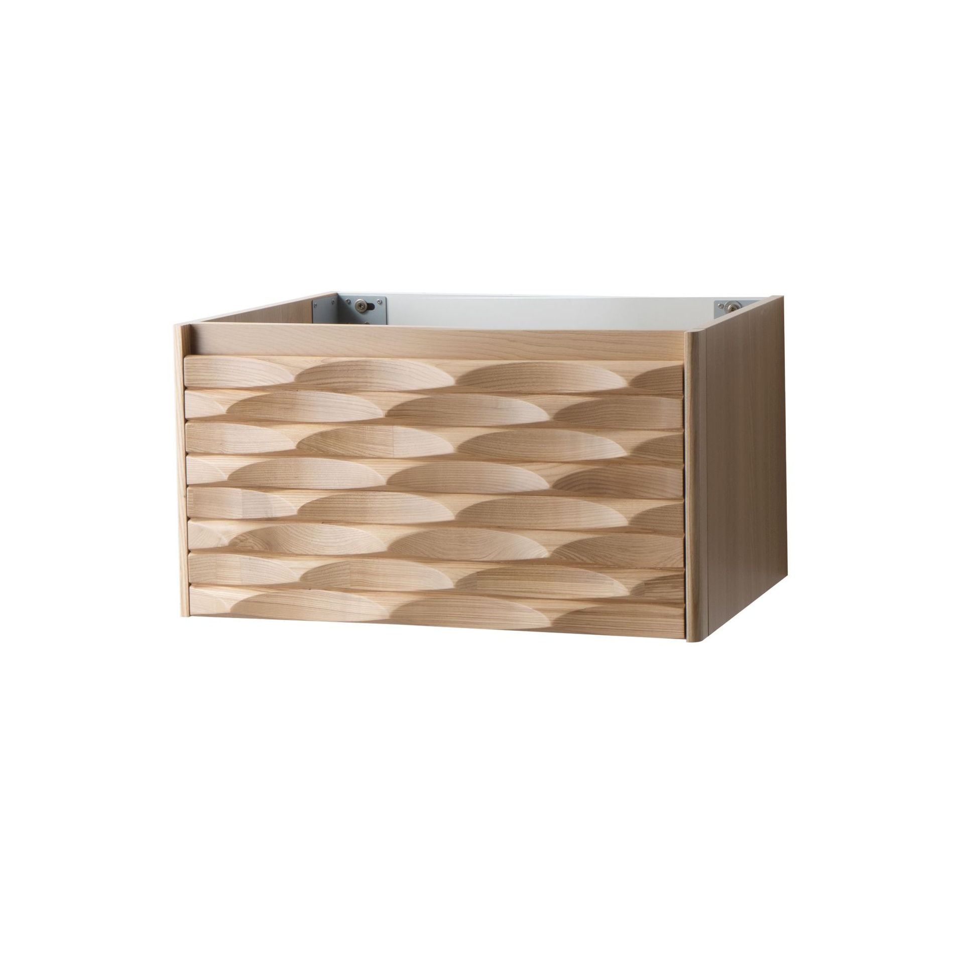 Boss & Wessing Wastafelonderkast BWS Mila 1 Lade Greeploos Soft Close 79x40x52 cm Licht Eiken