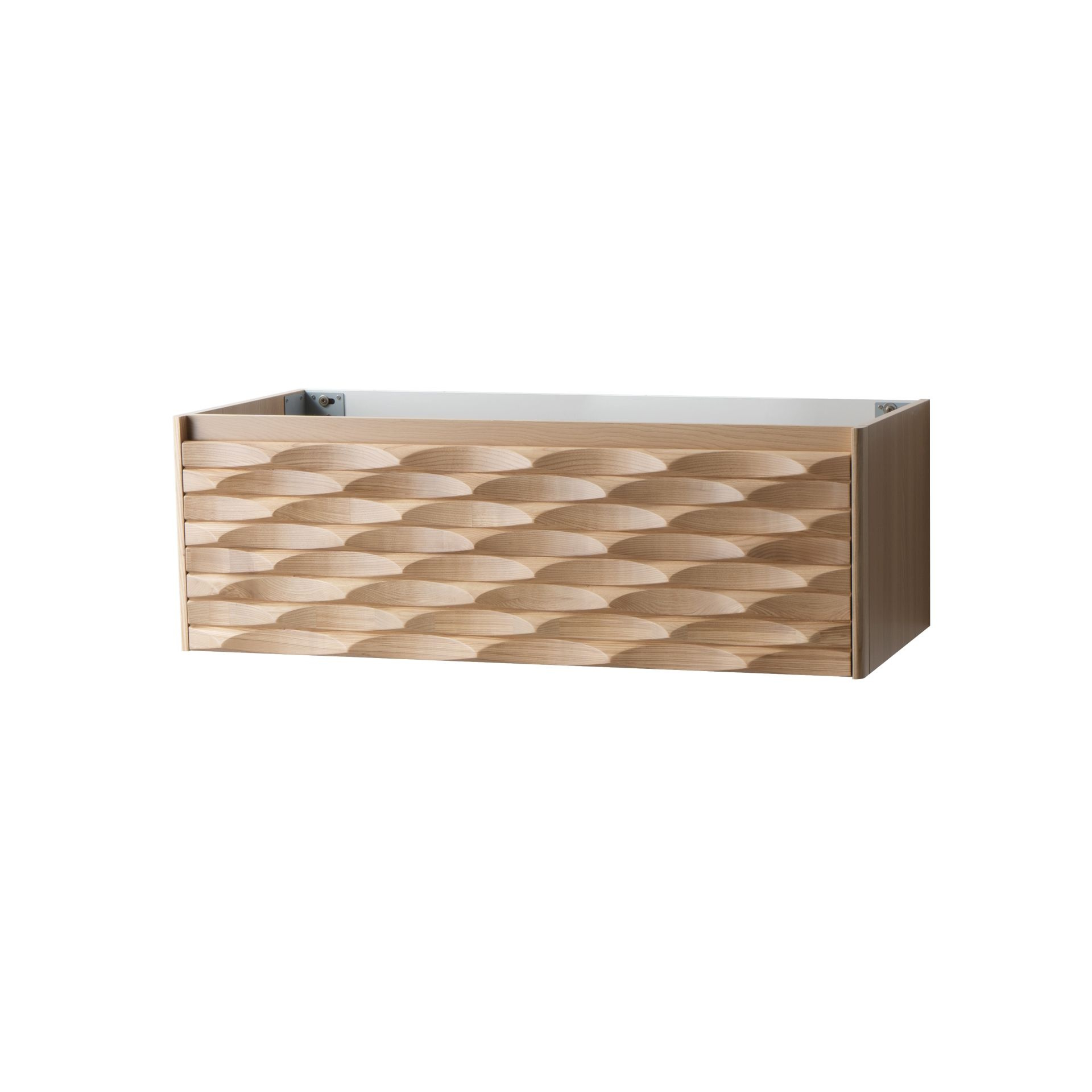 Boss & Wessing Wastafelonderkast BWS Mila 1 Lade Greeploos Soft Close 119x40x52 cm Licht Eiken