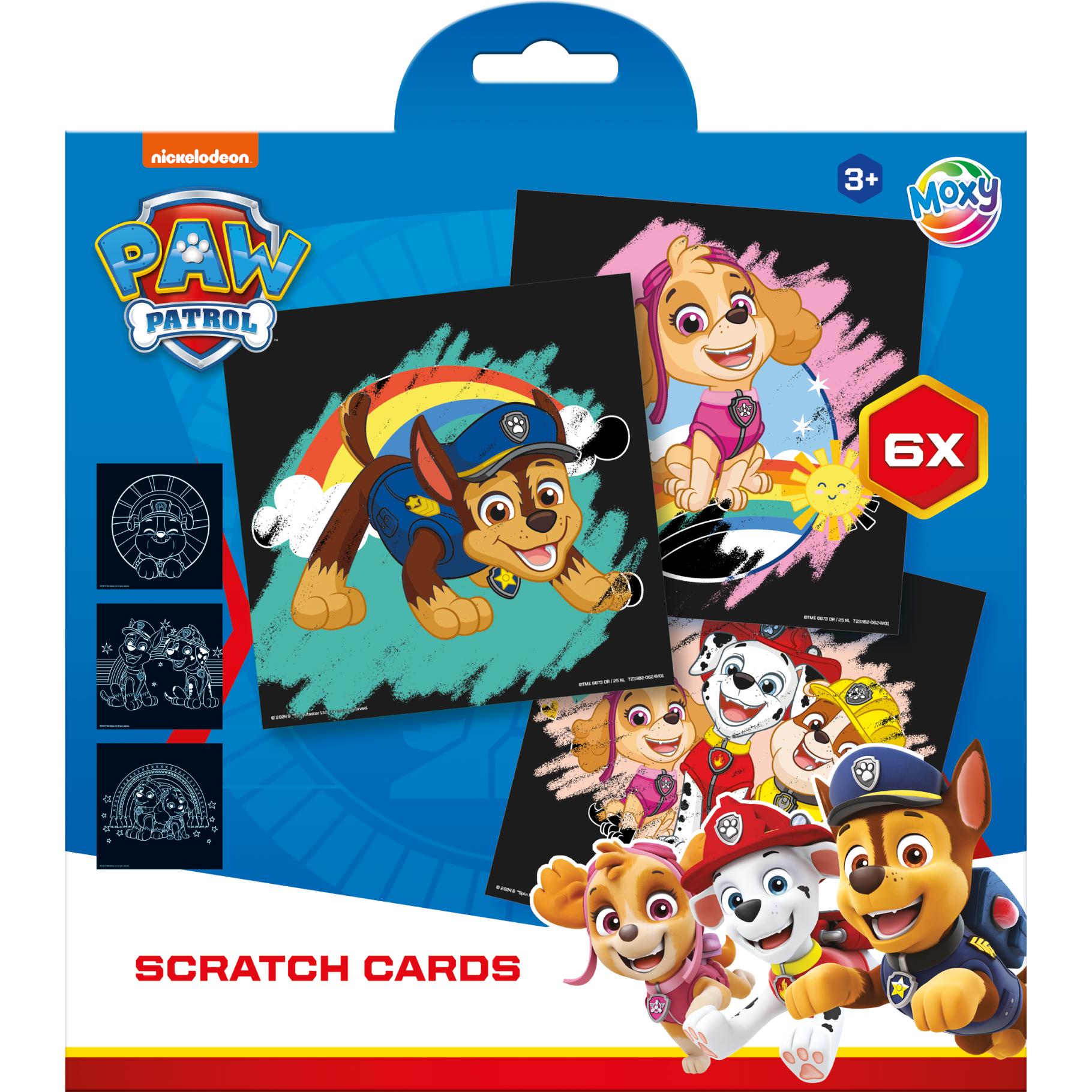 Top1Toys Paw Patrol scratch kaarten met pen