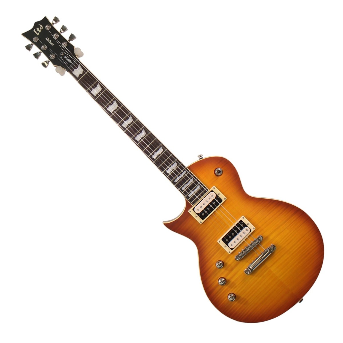 ESP Guitars DISC ESP LTD EC-1000T FM Left Handed Honey Burst Satin - Ex Demo