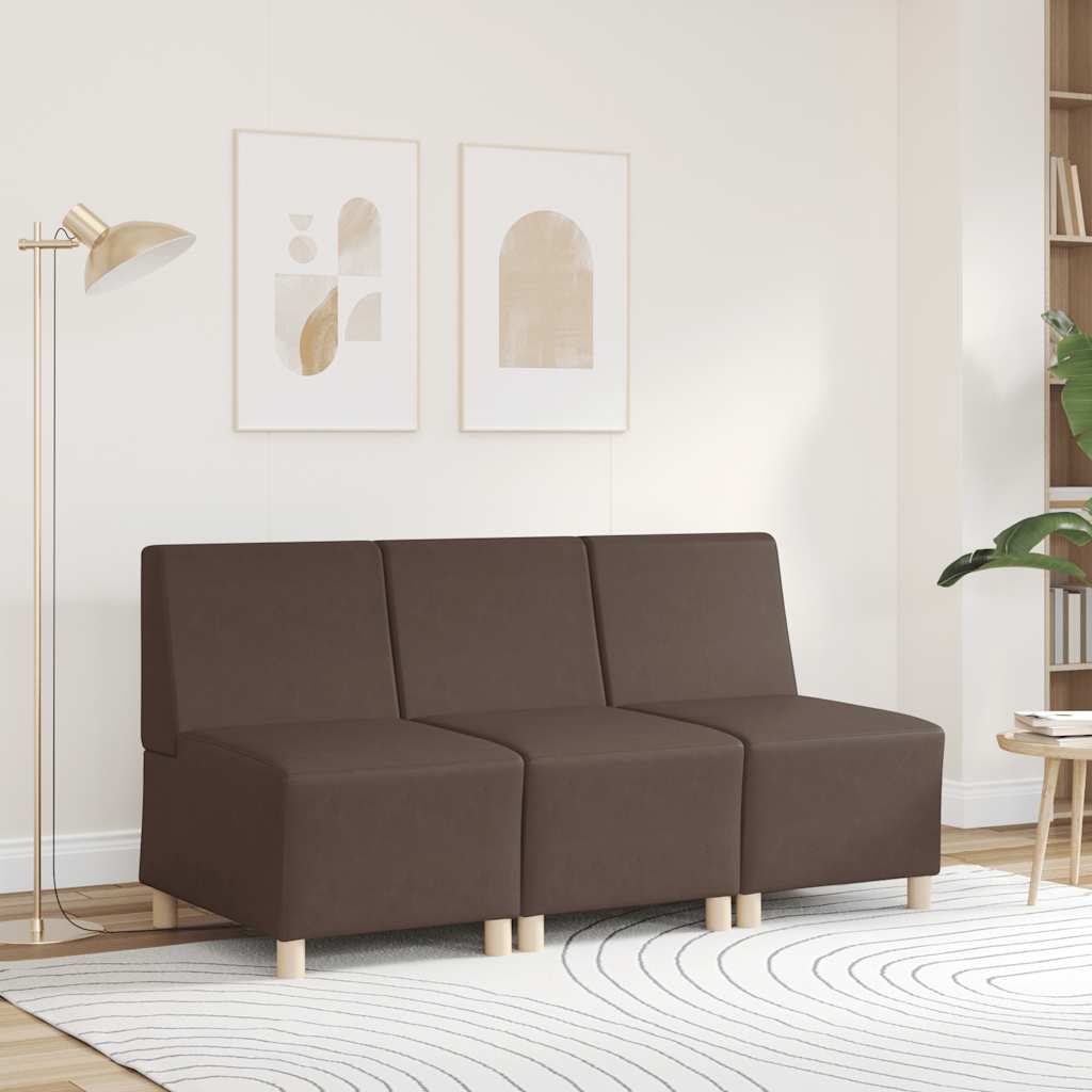 vidaXL Modulaire bank zonder armleuningen bruin 55 cm kunstleer