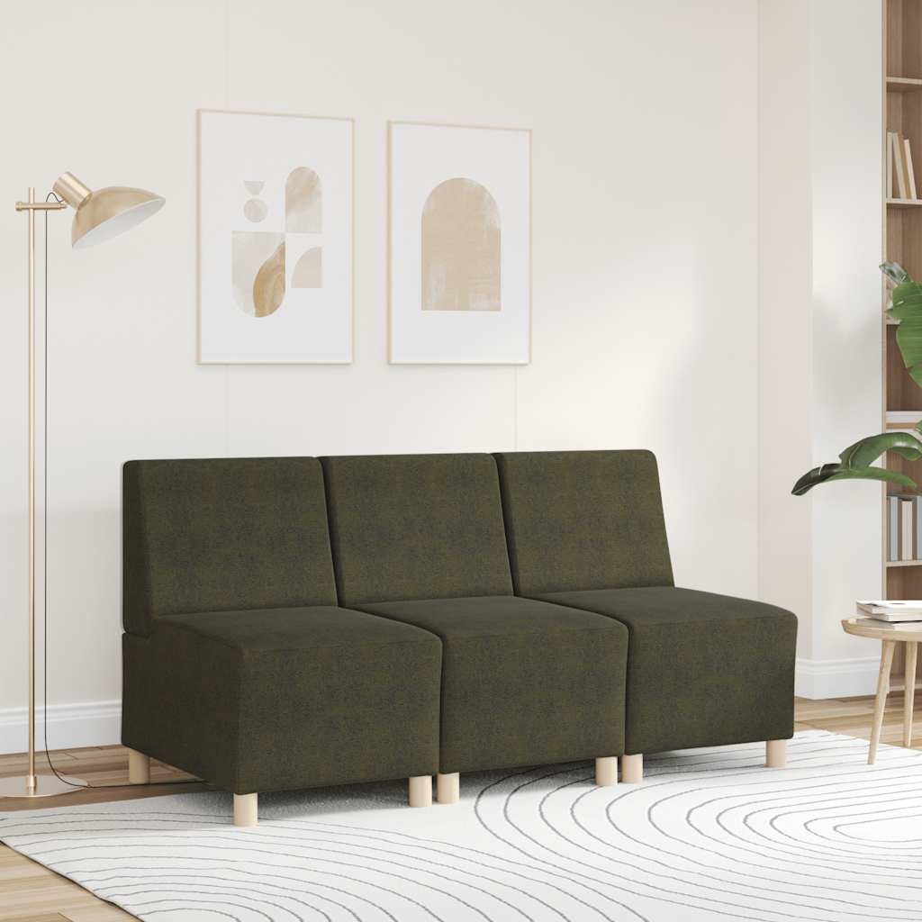 vidaXL Bankstoel zonder armleuningen, legergroen, 55 cm, imitatie suède