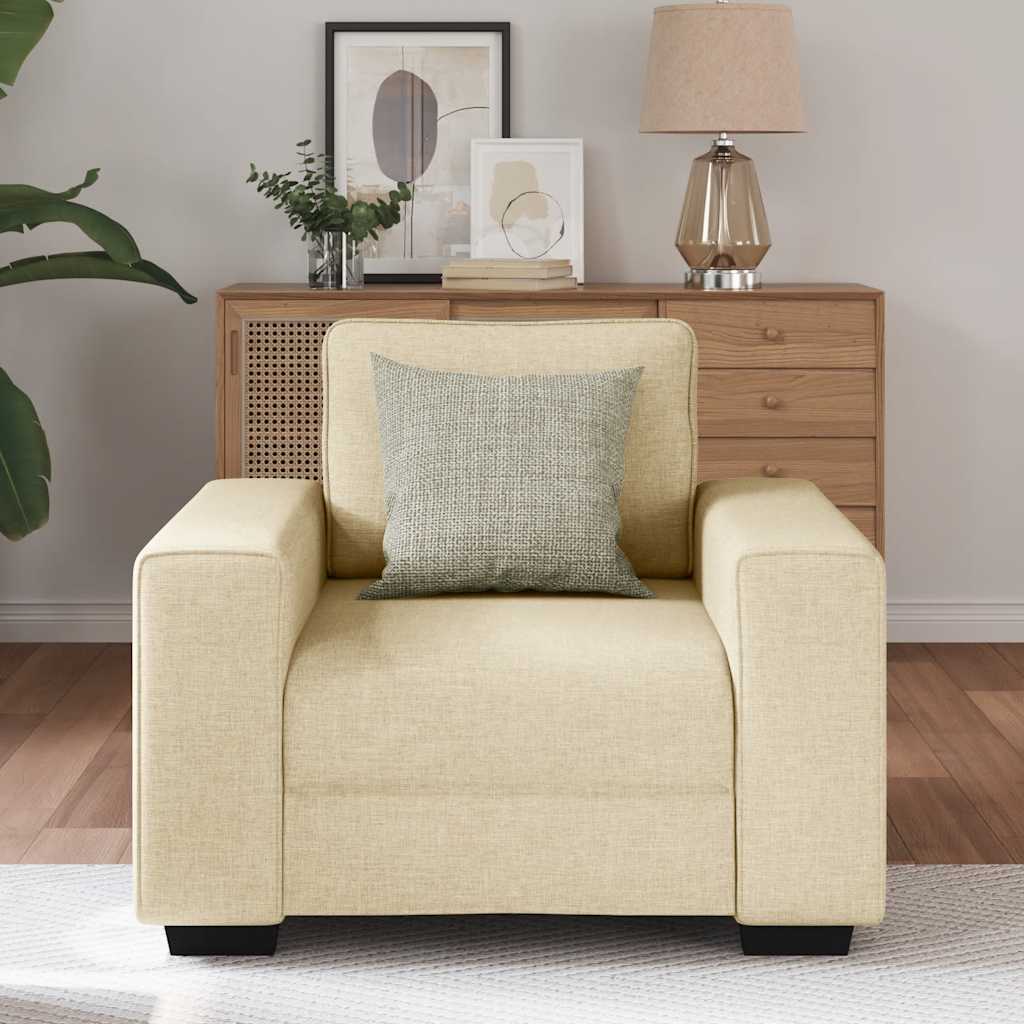 vidaXL Sofastoel Crème 60 cm Stof