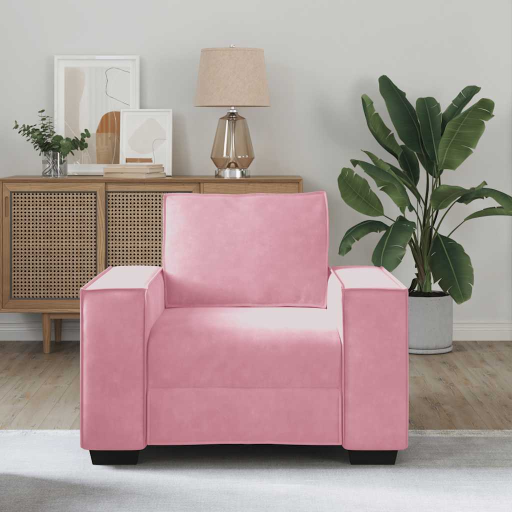 vidaXL Sofastoel Roze 60 cm Fluweel