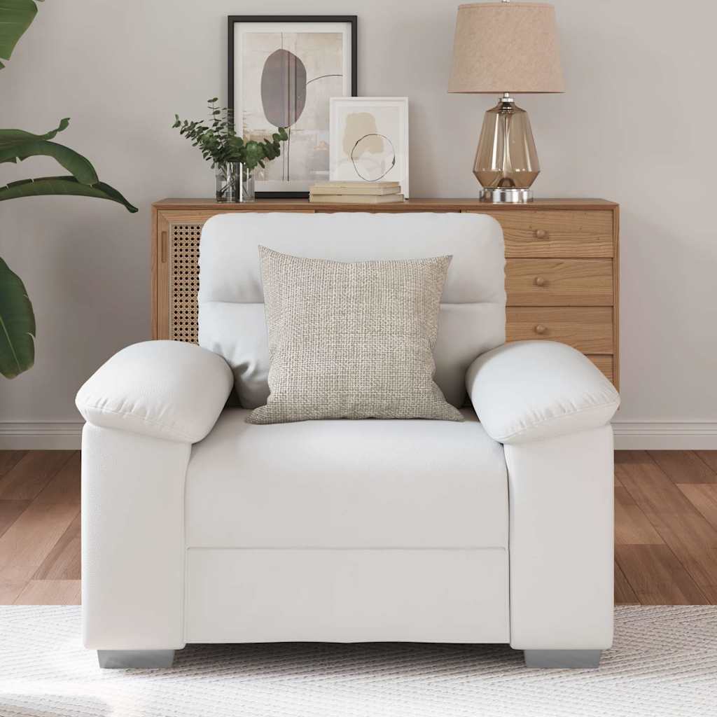 vidaXL Bankstoel Wit 60 cm Kunstleer