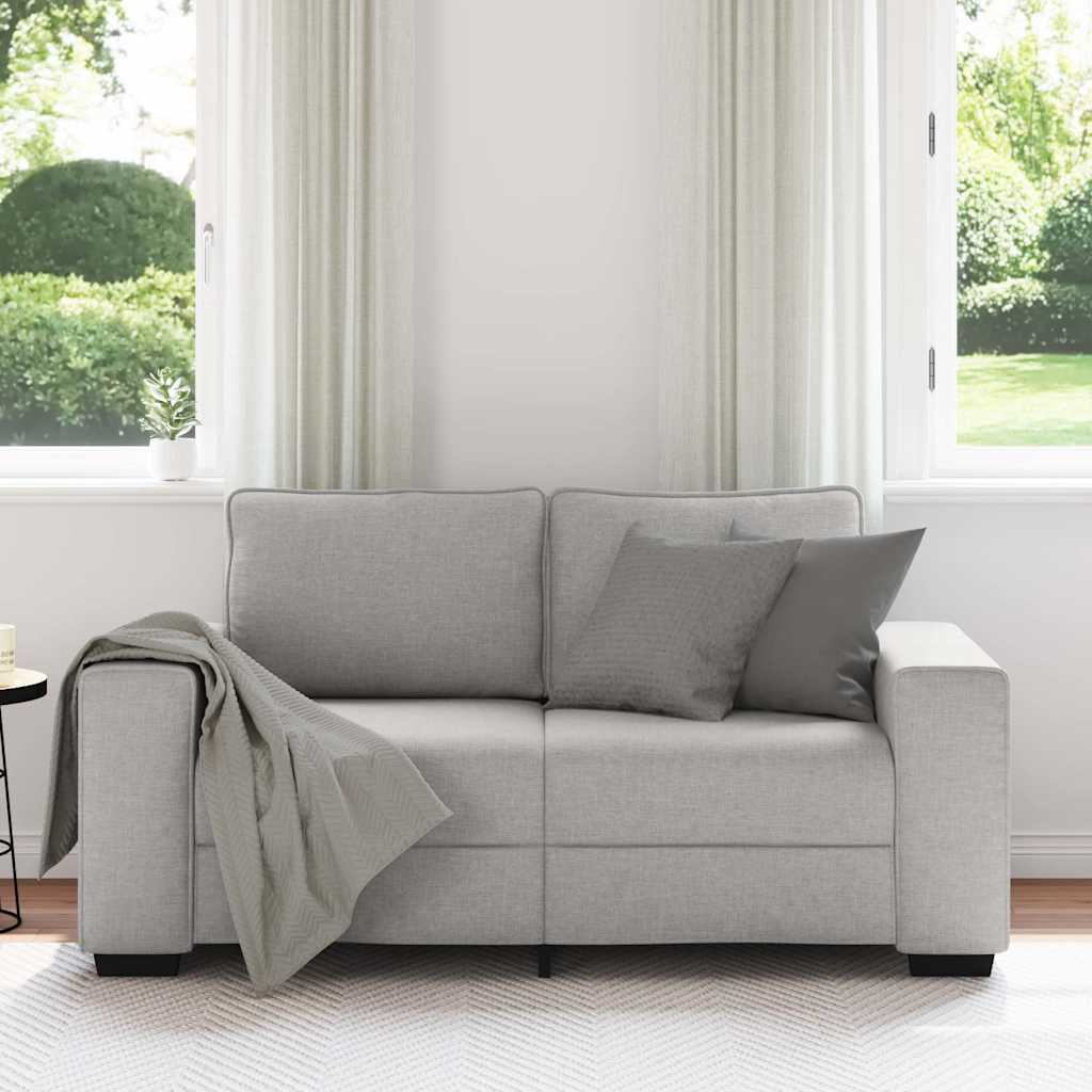 vidaXL 2-zitsbank Wolkengrijs 120 cm Stof