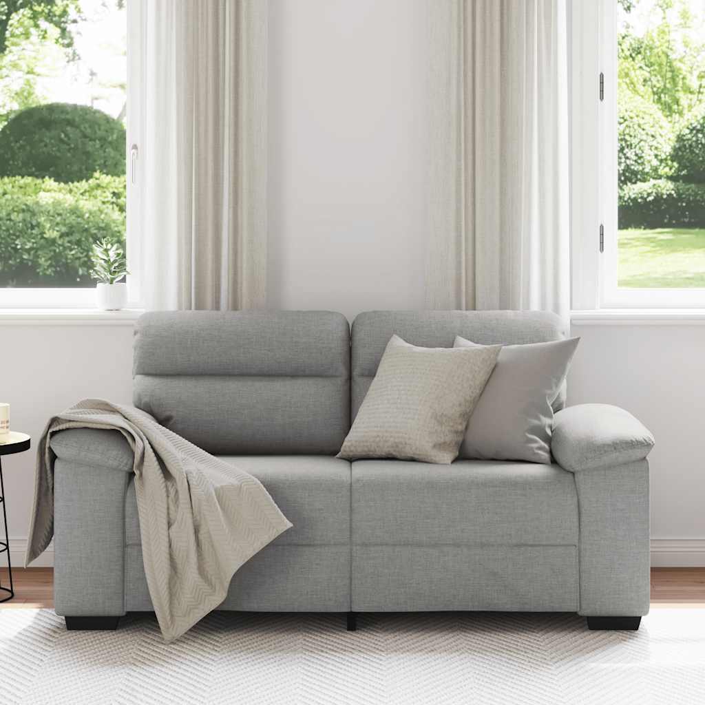 vidaXL 2-zitsbank Wolkengrijs 120 cm Stof
