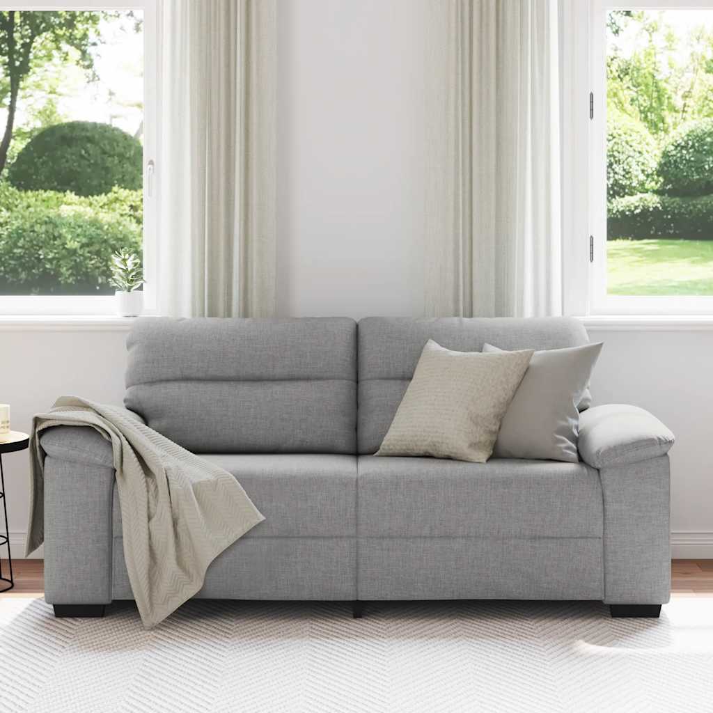 vidaXL 2-zitsbank Wolkengrijs 140 cm Stof