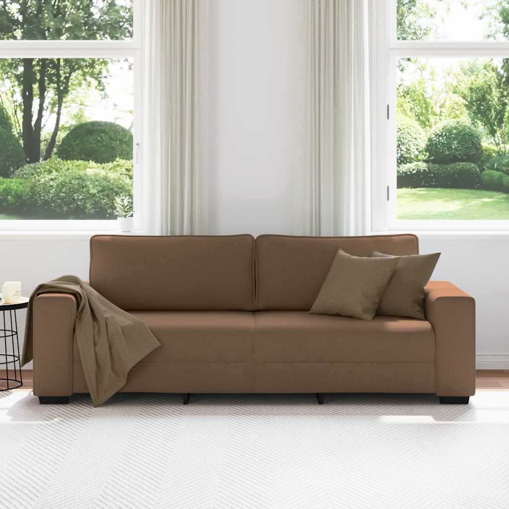 vidaXL 3-zitsbank bruin 180 cm stof