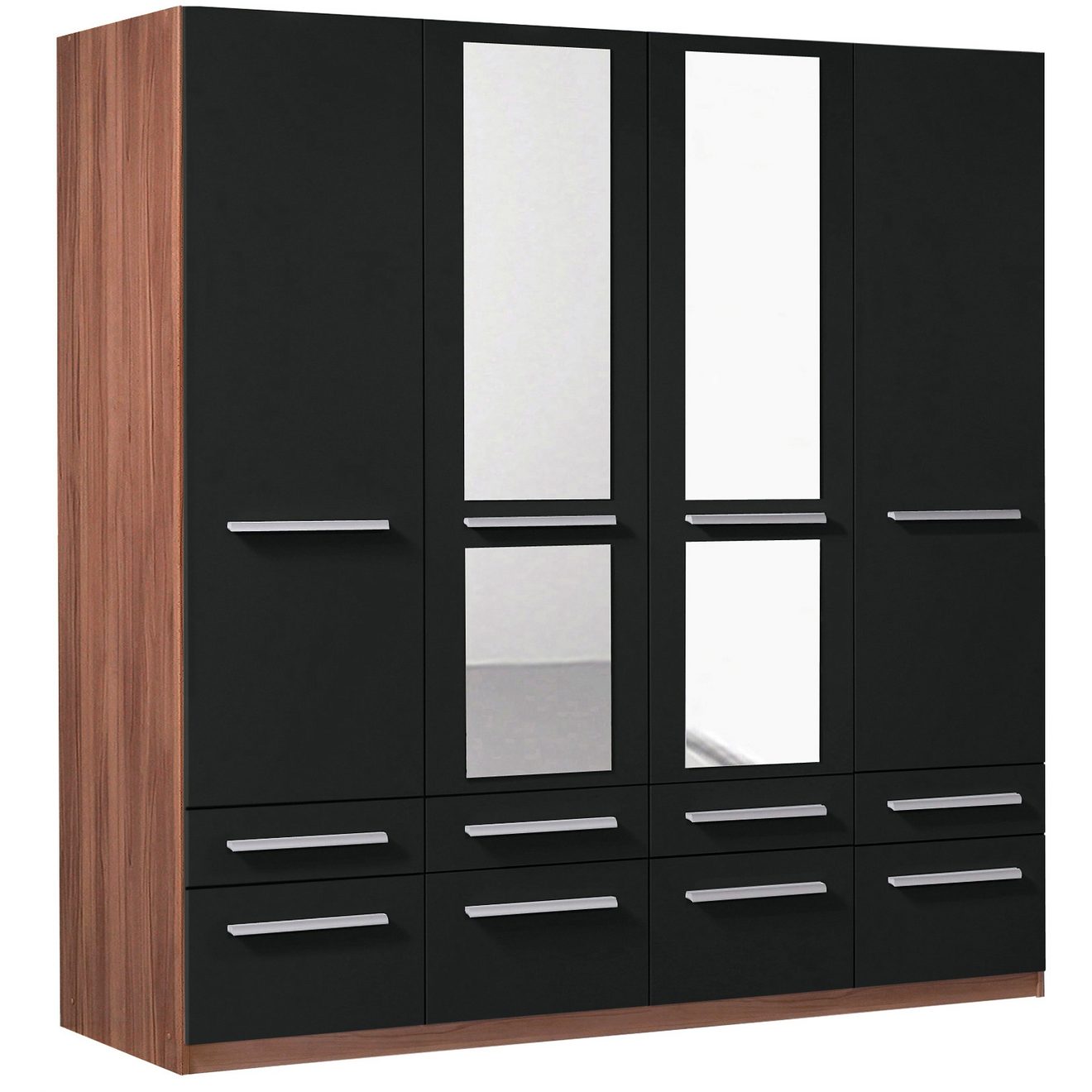 Priess Kledingkast Kast garderobe waskast Barcelona in 5 breedtes veel opbergruimte, ruime lades, met spiegel, made in germany
