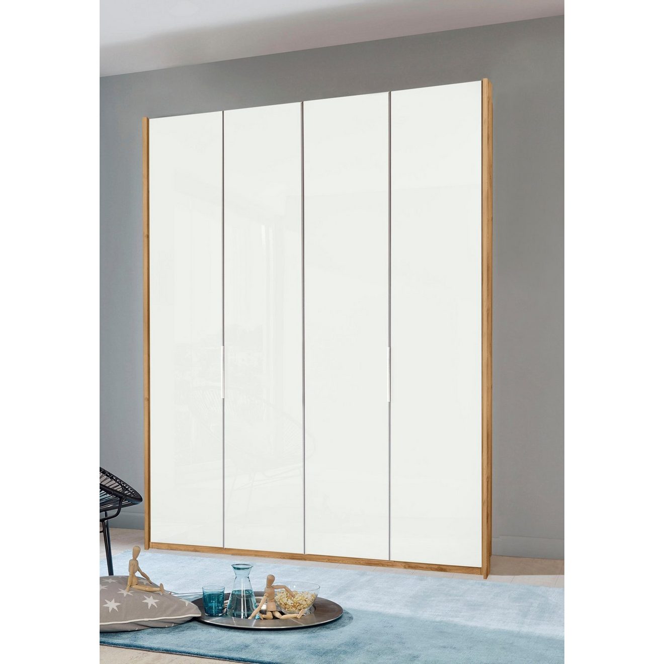 Wimex Kledingkast Level by fresh to go Deuren over het gehele oppervlak met gekleurd glas