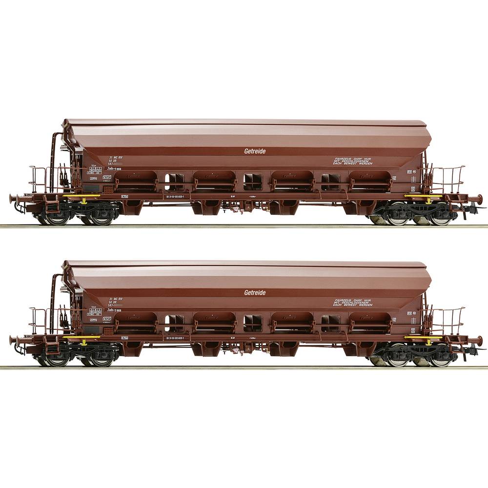Roco 6600125 H0 2-delige set zwenkdakwagens van de DR
