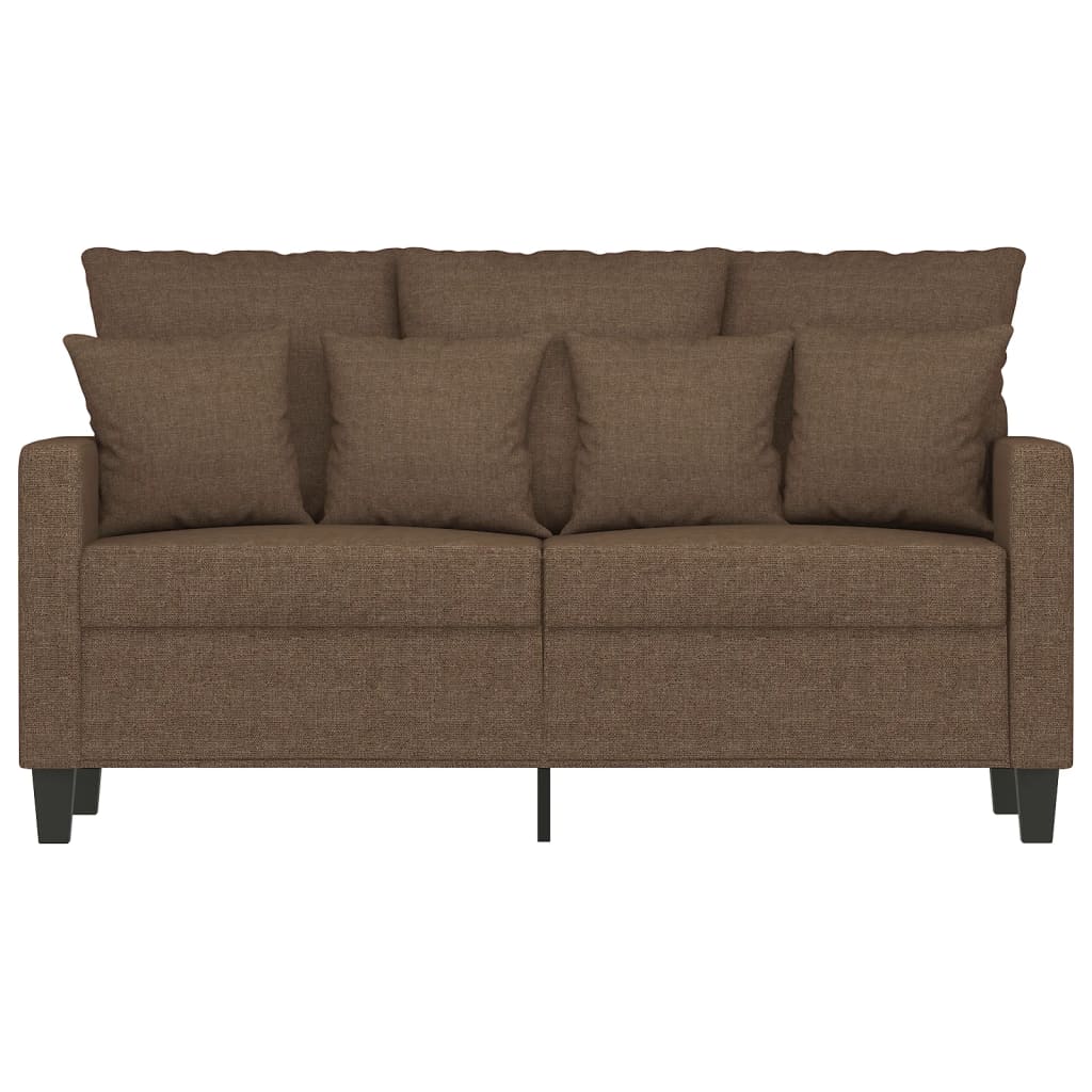 vidaXL Tweezitsbank 120 cm stof bruin