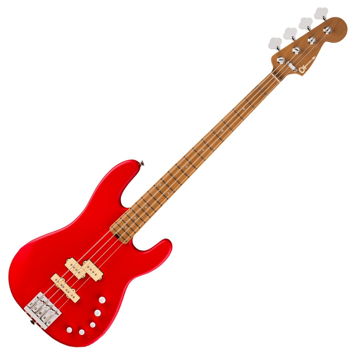 Charvel Pro-Mod Bass SD PJ Iv Mah Satin Ferrari Red Bass Guitar - Ex Demo