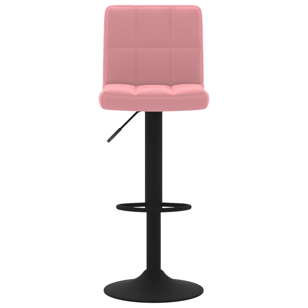 vidaXL Barkruk fluweel roze
