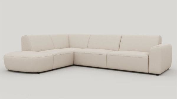 Tineo hoekbank links - Livigno - creme