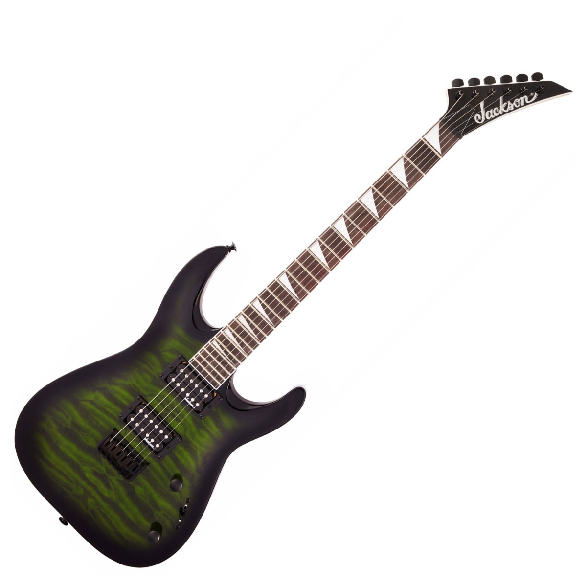 Jackson JS Series Dinky Arch Top JS32Q DKA HT Transparent Green Burst - Ex Demo