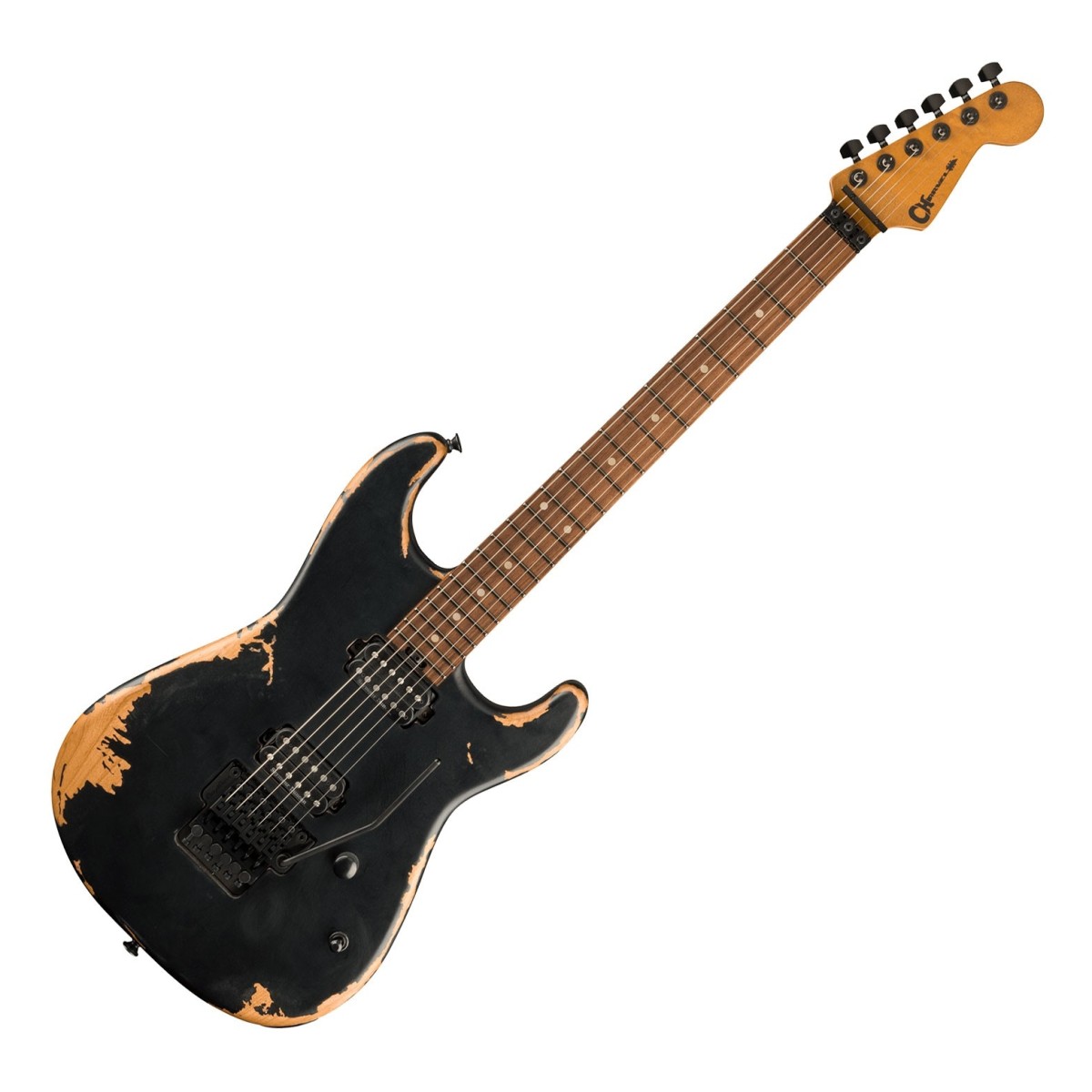Charvel Pro-Mod Relic San Dimas Style 1 HH FR PF Weathered Black - Ex Demo