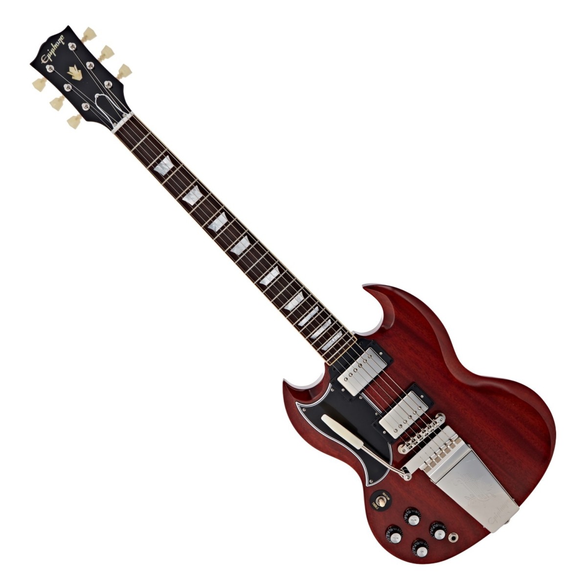 Epiphone 1964 SG Standard Maestro Vibrola Reissue Left Handed Cherry Red