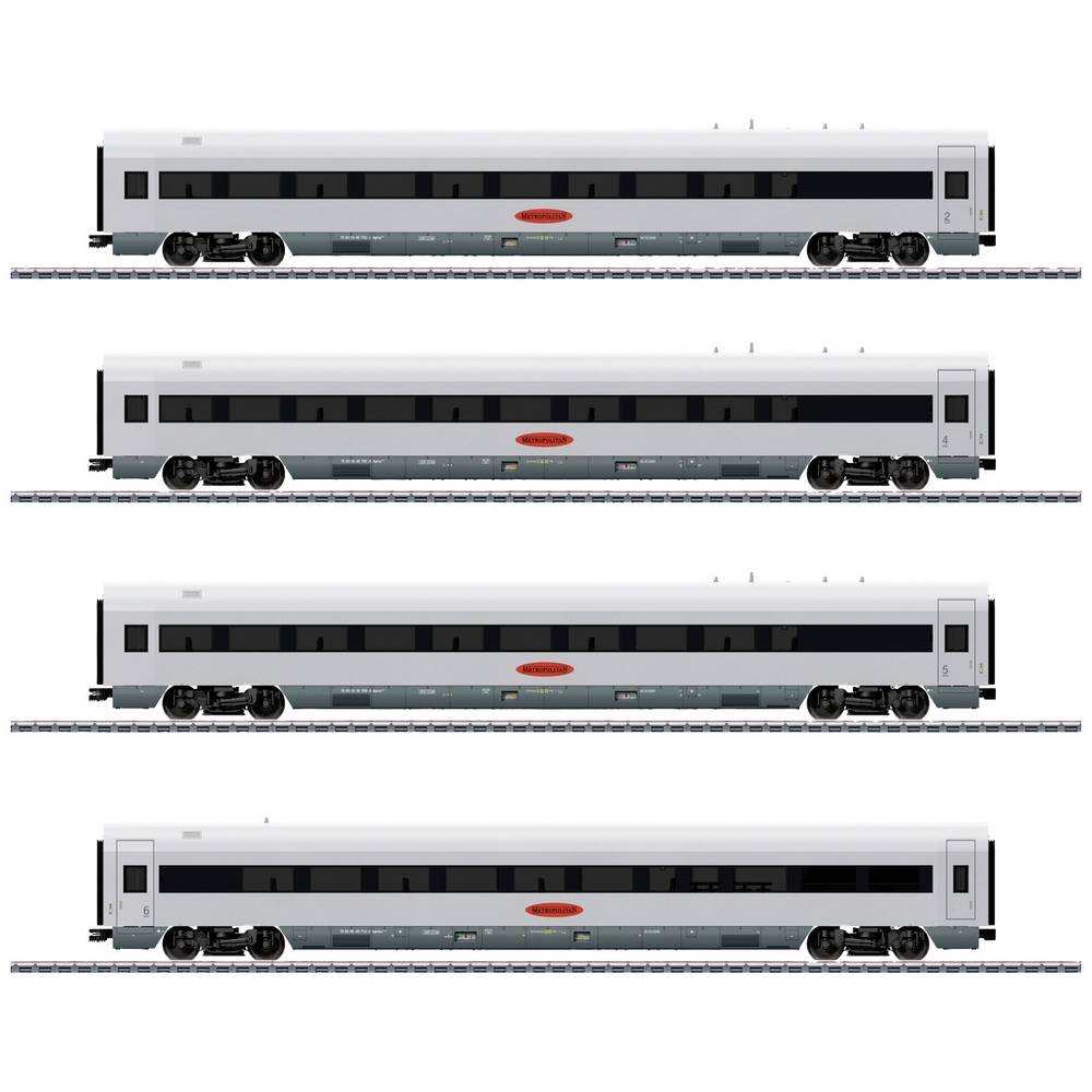 Piko H0 28350 H0 4-delige set personenrijtuigen Metropolitan Express Train (met) van de DB AG