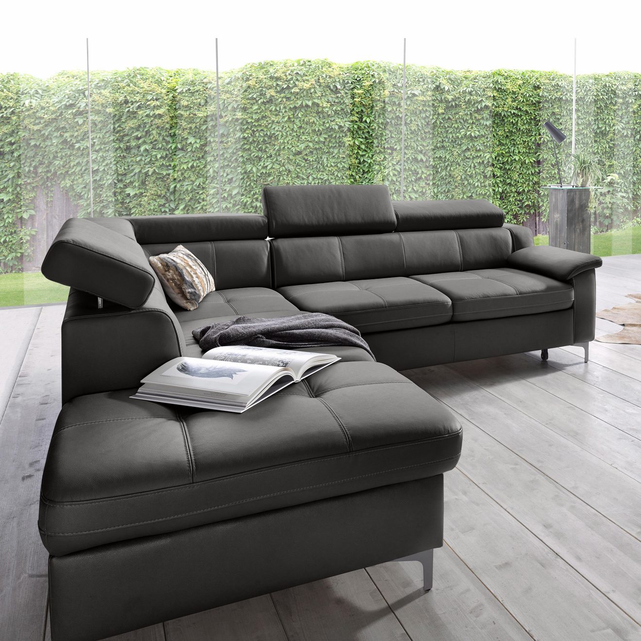 Exxpo - sofa fashion Hoekbank Florenz, actueel design, comfortabele zitting en handige armleuningen