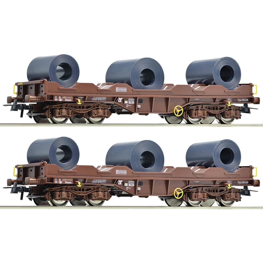 Roco 76338 H0 2-delige set Coiltransportwagens van de NMBS