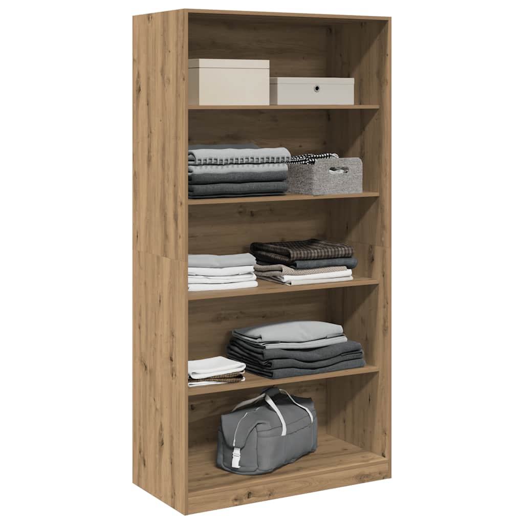 vidaXL Kledingkast 100x50x200 cm bewerkt hout artisanaal eikenkleurig