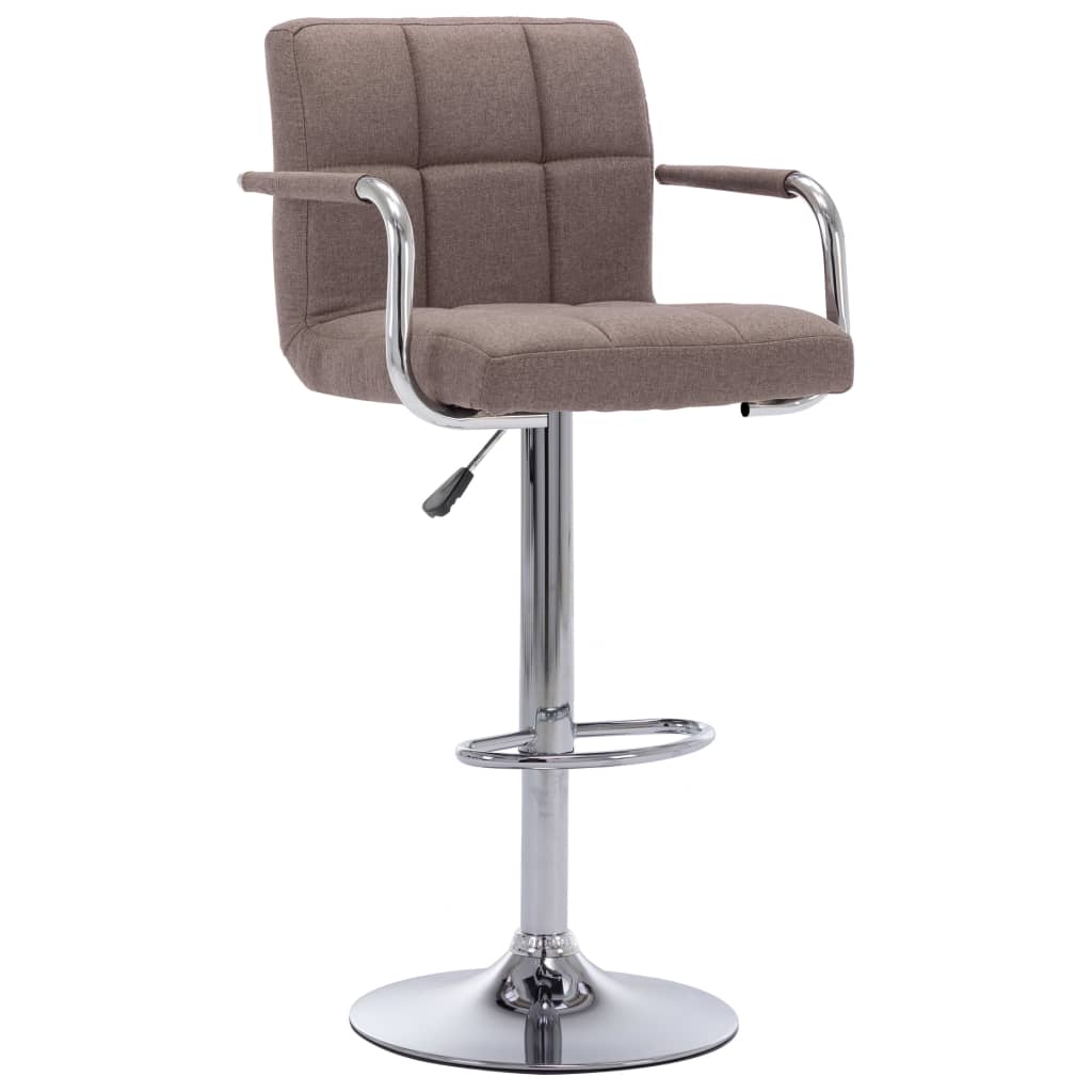 vidaXL Barstoelen 2 st stof taupe
