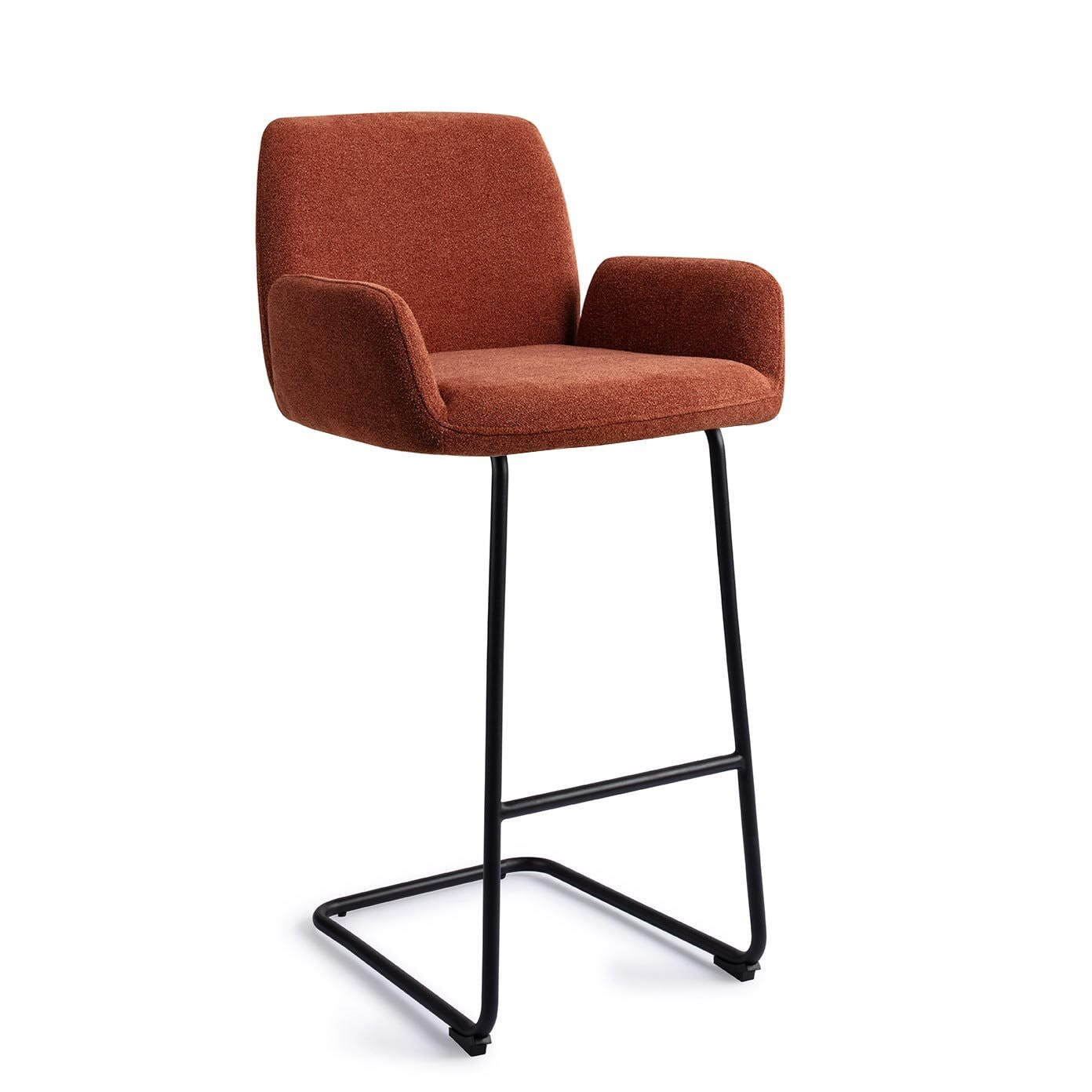 Jesper Home Barkruk Misaki Arch Black - Cosy Copper (zithoogte 76cm)