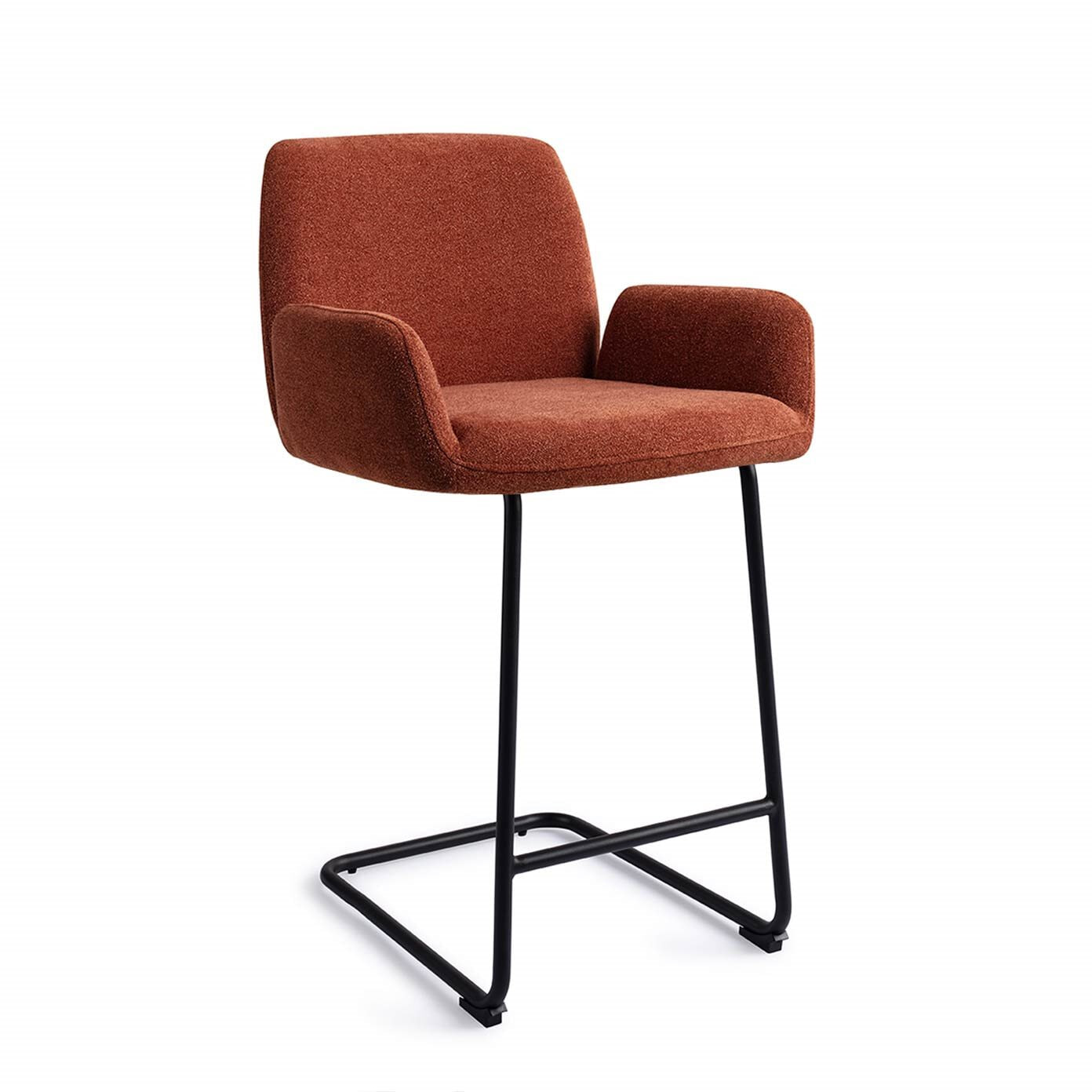 Jesper Home Barkruk Misaki Arch Black - Cosy Copper (zithoogte 66cm)