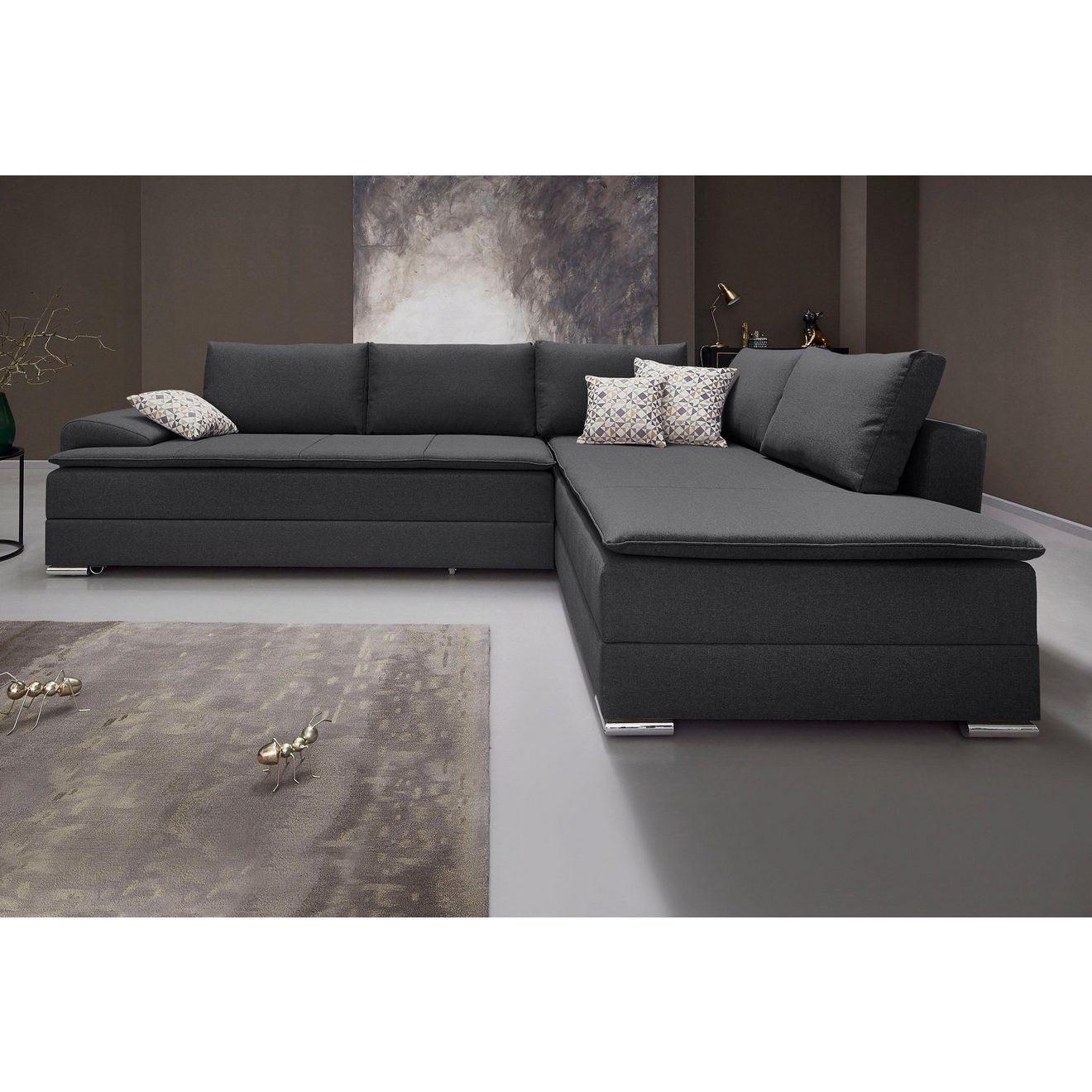 INOSIGN Hoekbank Night & Day L-vorm, B: 324 cm met boxspring-bedfunctie 180x200 cm en opberglade, doorlopend slaper!