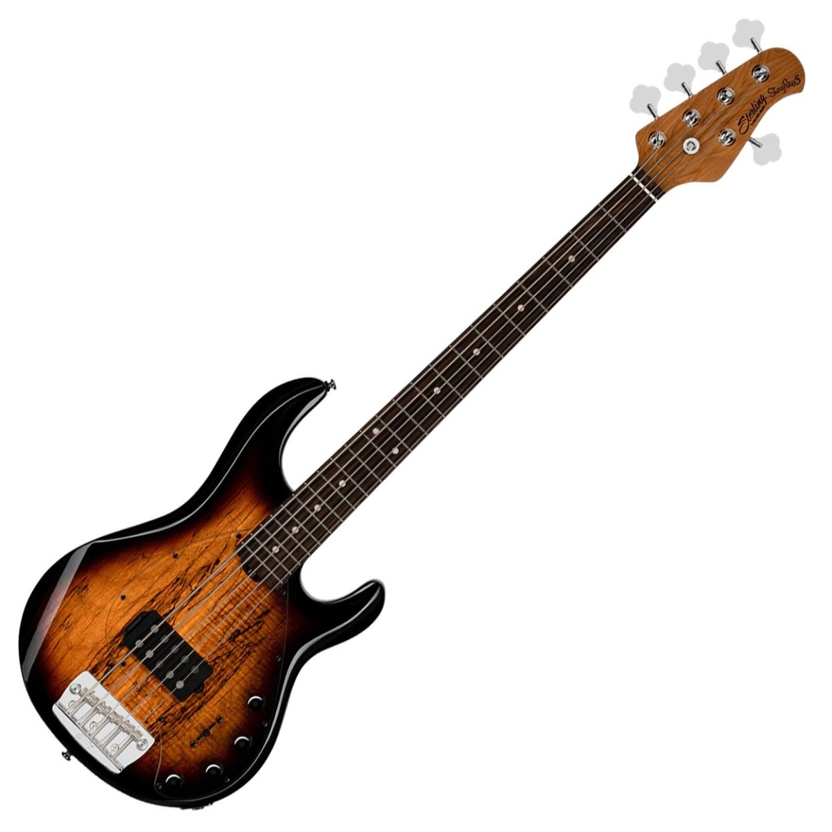 Sterling by Music Man Sterling StingRay 5 RAY35 Spalted Maple 3-Tone Sunburst