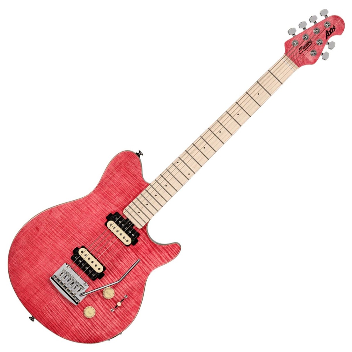 Sterling by Music Man Sterling Axis AX3 Flame Maple Stain Pink