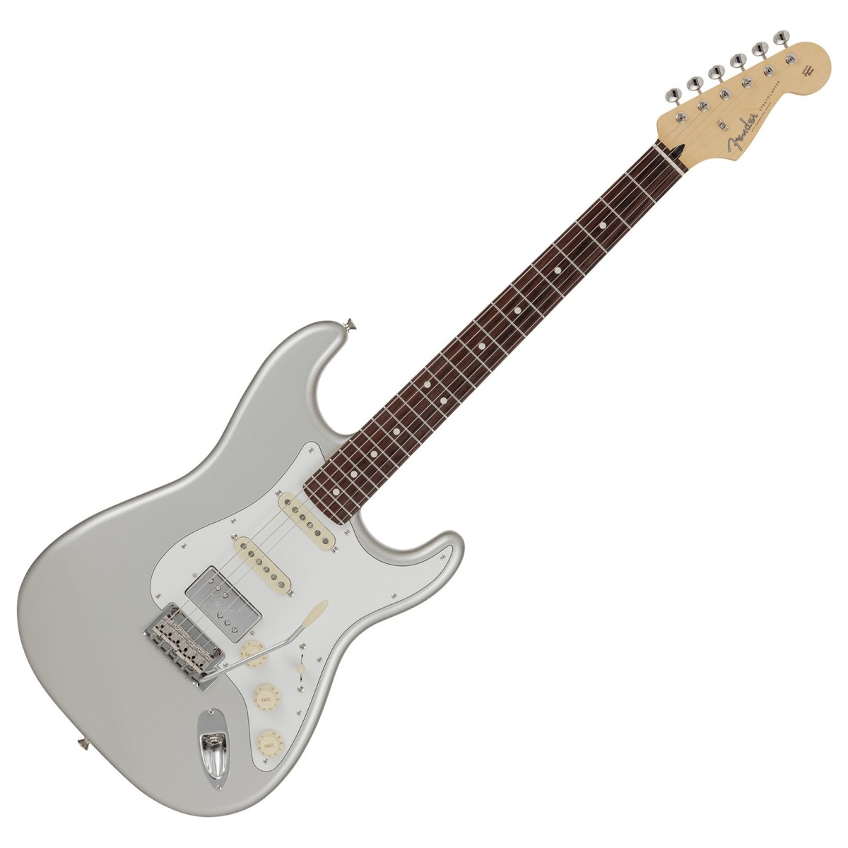 Fender Limited Run Made in Japan Hybrid II Stratocaster HSS RW Inca Silver