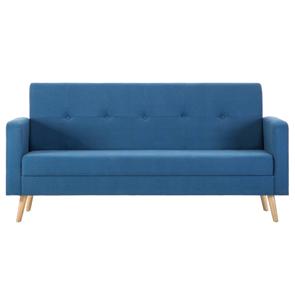 vidaXL Bank stof blauw