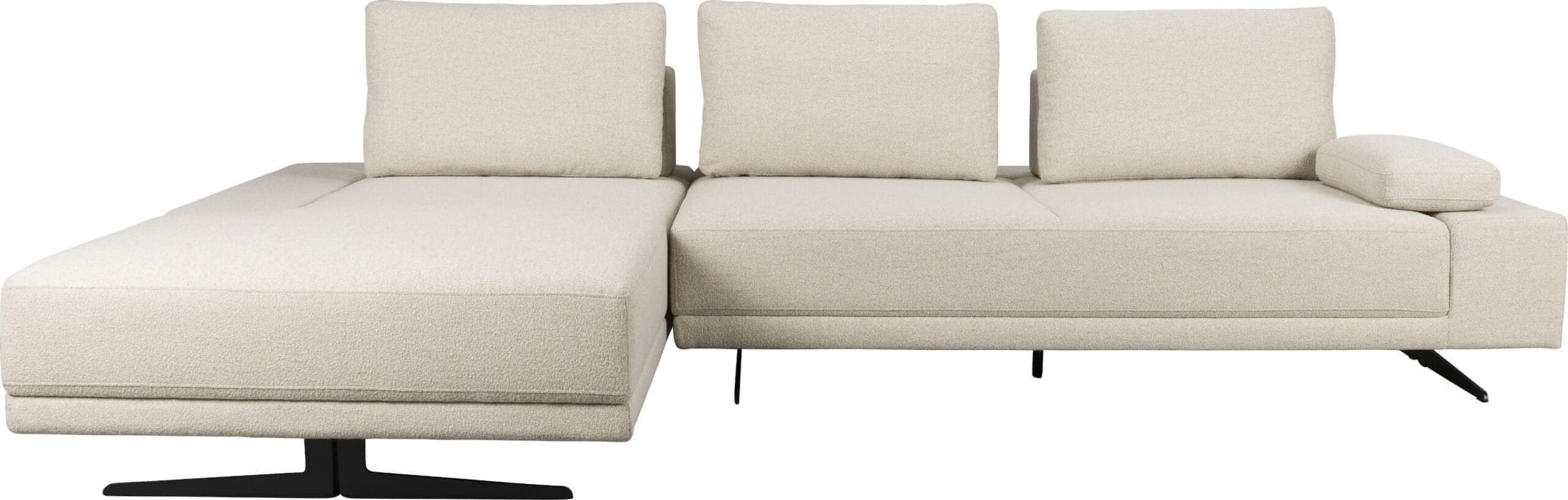 Dutchbone | Shelly Bank Off-white Links Chaise Longue | Zitmeubels woonkamer | Hoekbank