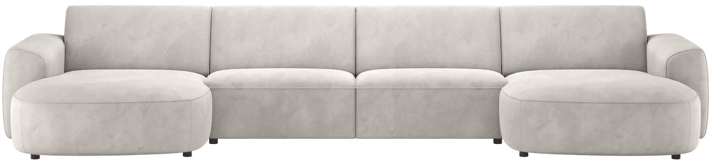 Xooon | Tineo 5-zitsbank + longchair | Zitmeubels woonkamer | HoekbankModulaire banken