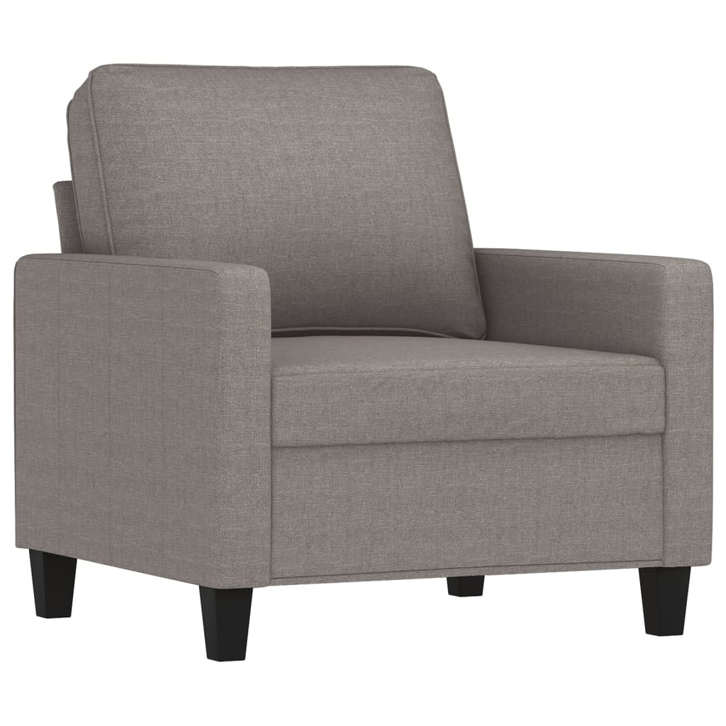 vidaXL 3-delige Loungeset met kussens stof taupe